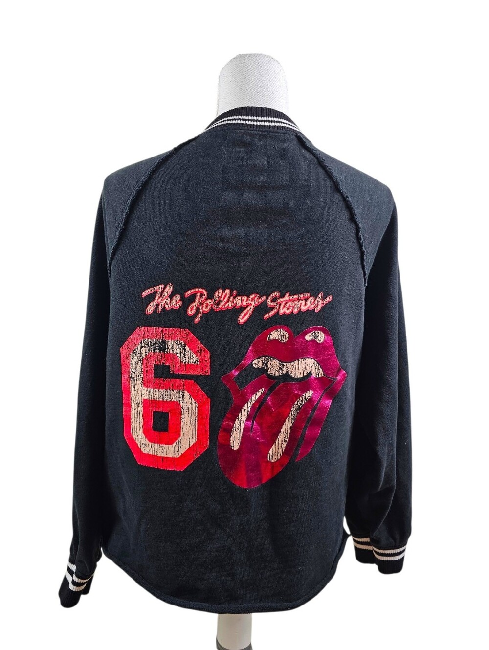 PILCRO Anthropologie Rolling Stones Distressed Sweatshirt In S - Picture 9 of 12